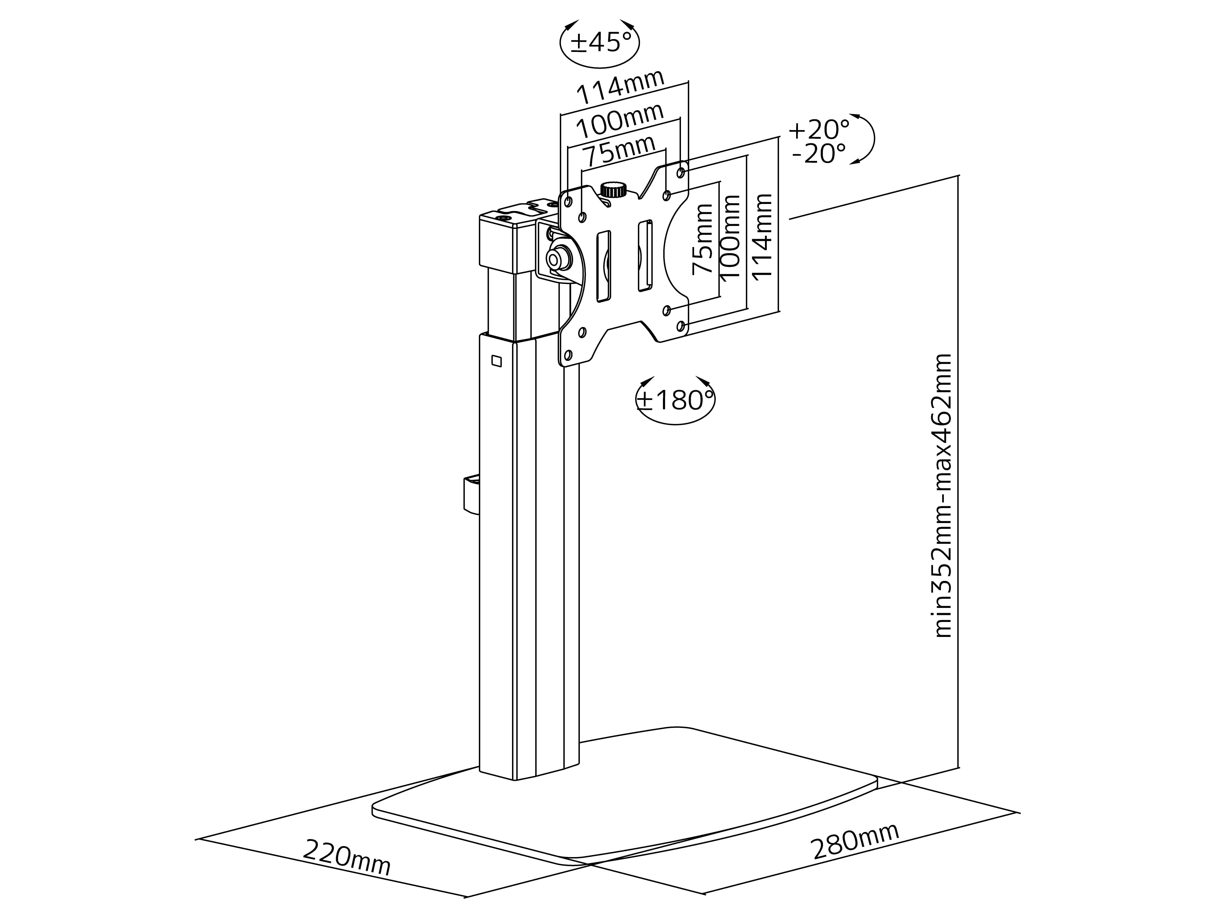 ガス式 昇降 液晶モニタースタンド AS-MABT01 - 株式会社アーキサイト