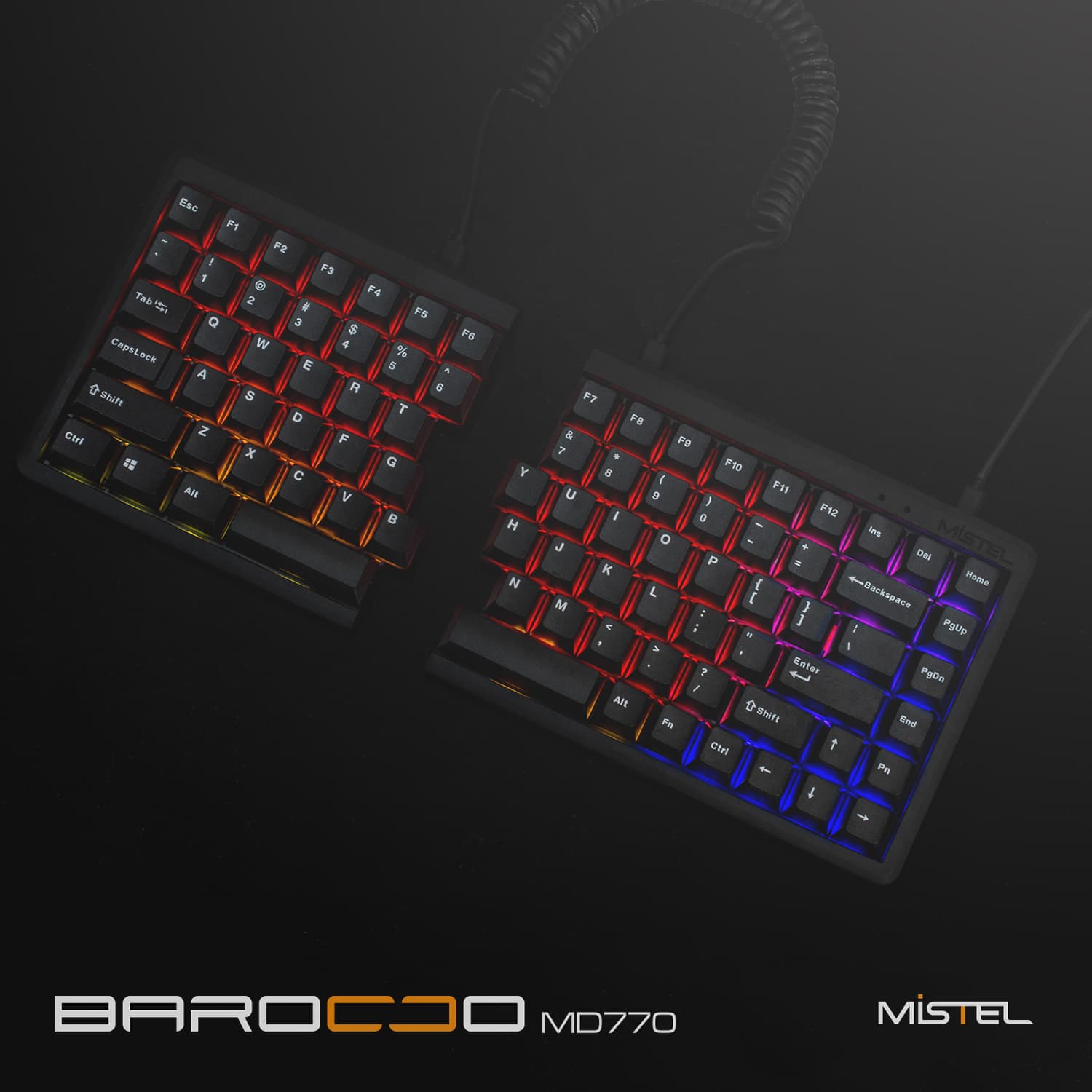 Mistel BAROCCO MD770 RGB 静音赤軸 （PC用キーボード）-