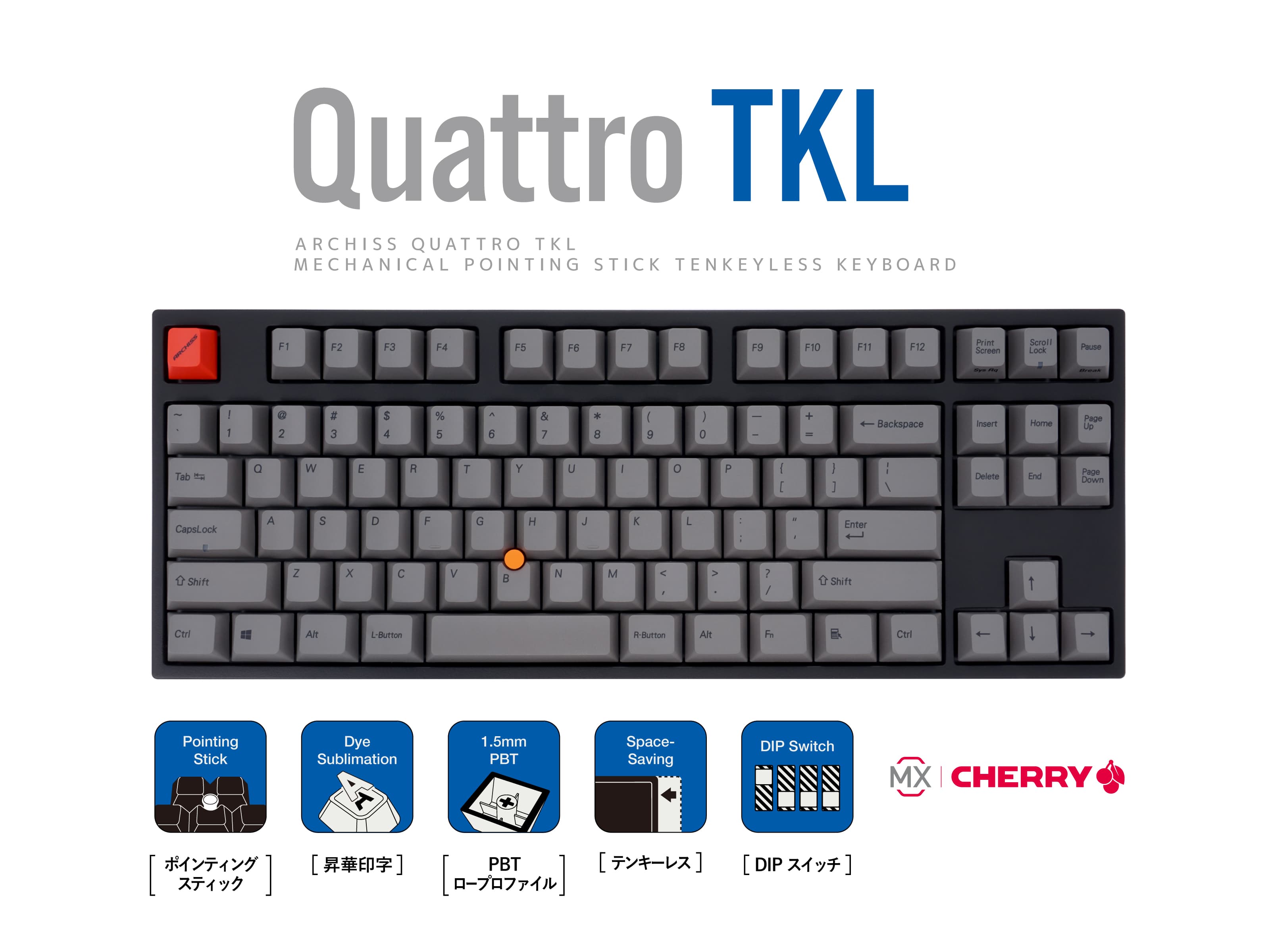 アーキサイト　Quattro TKL 英語配列