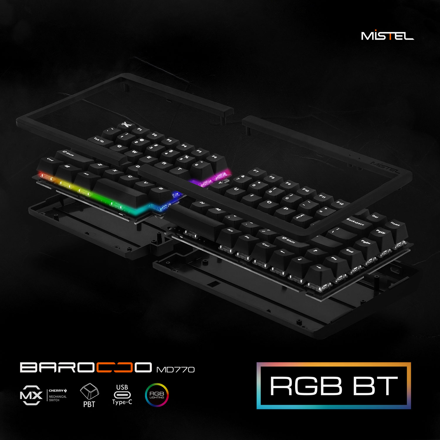 Mistel 販売終了：BAROCCO MD770 RGB BT（英語配列） キーボード