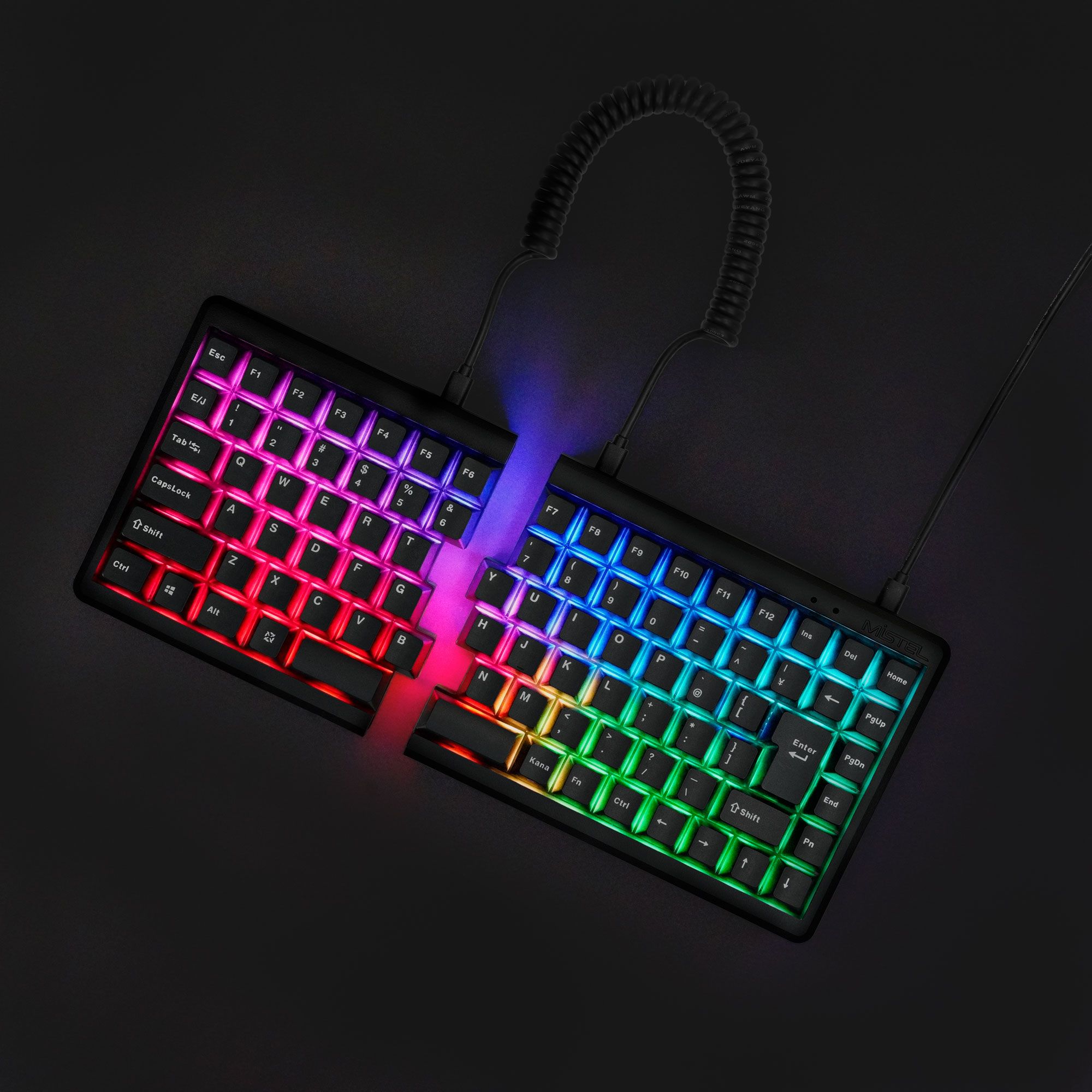 Mistel BAROCCO MD770 RGB 静音赤軸 分離 キーボード - PC周辺機器