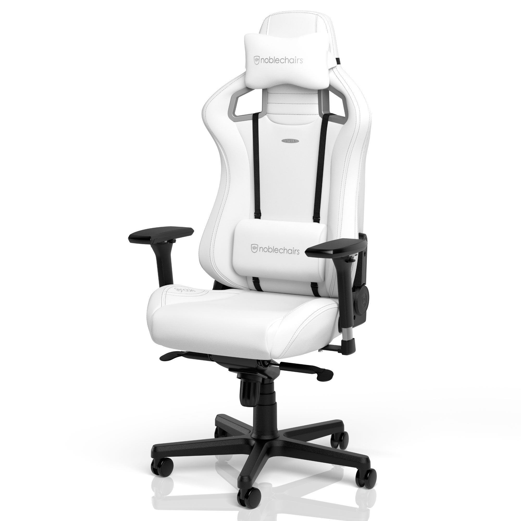 noblechairs EPIC ホワイトエディション ハイテクビニールレザー | www