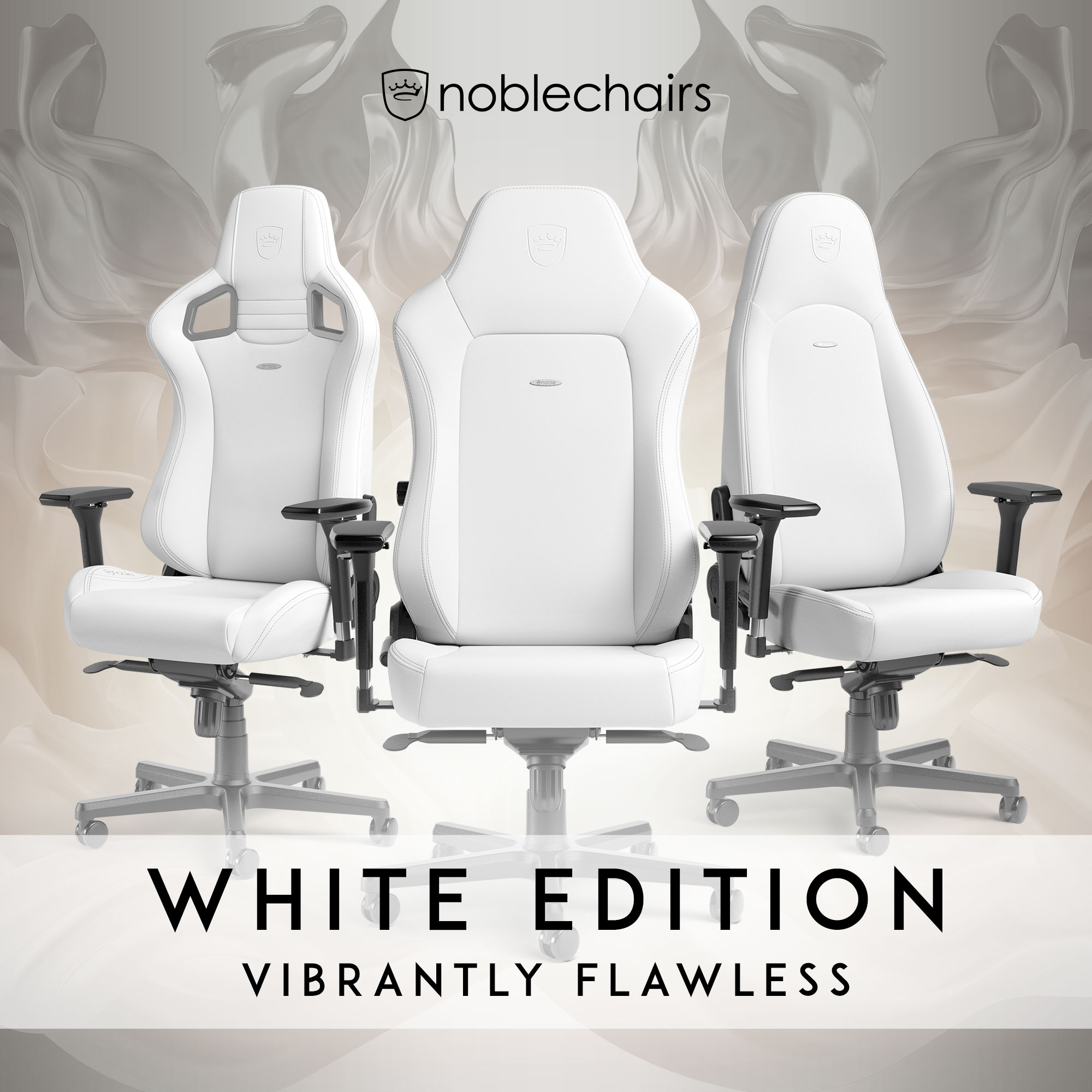 noblechairs HERO - WHITE EDITION - ゲーミングチェア - 株式会社