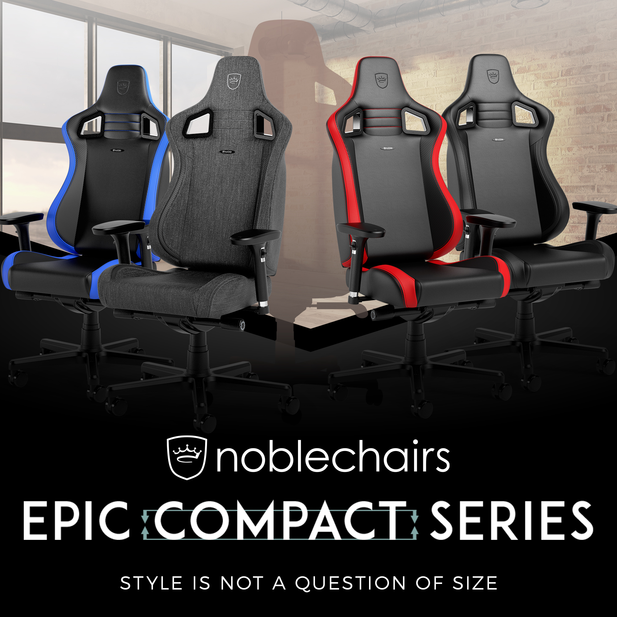 noblechairs EPIC  コンパクト　ゲーミングチェア　完成品デスクチェア